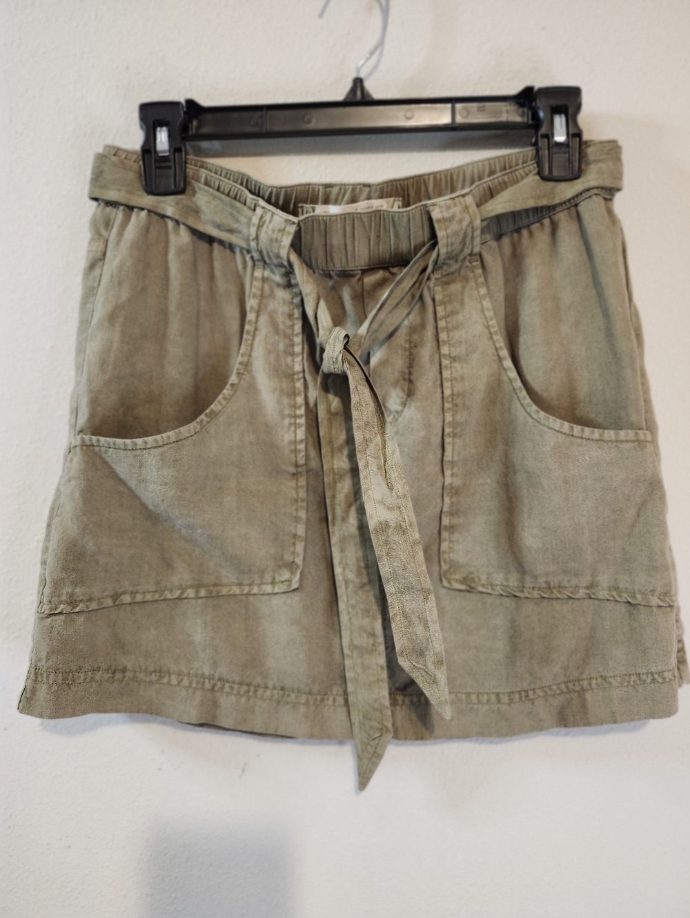 Chelsea And Violet Military Utility Paperbag Waist Mini Skirt Size XS